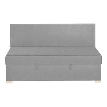 Pat pentru copii gri cu spațiu de depozitare cu saltea 90x200 cm Cozi – Ghado