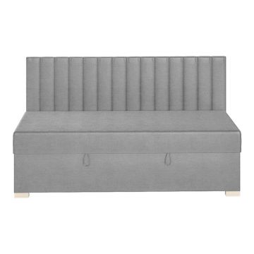 Pat pentru copii gri cu spațiu de depozitare cu saltea 90x200 cm Chill – Ghado