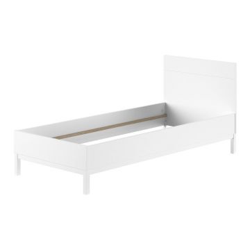 Pat pentru copii alb din lemn de pin fără somieră 90x200 cm Eva – Vipack