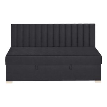 Pat pentru copii albastru închis cu spațiu de depozitare cu saltea 90x200 cm Chill – Ghado