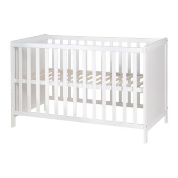 Pătuț alb co-sleeping 60x120 cm Hamburg – Roba Pătuț alb co-sleeping 60x120 cm Hamburg – Roba