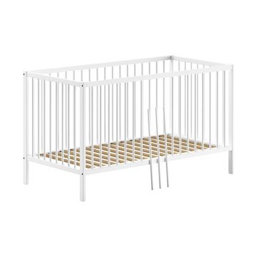 Pătuț alb din lemn de pin 70x140 cm DINO – Vipack