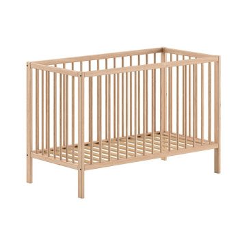 Pătuț în culoare naturală din lemn masiv de pin 60x120 cm DINO – Vipack Pătuț în culoare naturală din lemn masiv de pin 60x120 cm DINO – Vipack