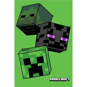 Pătură pentru copii verde din polar/fleece 100x150 cm Minecraft 