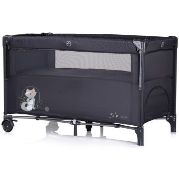 Patut pentru copii Chipolino Relax anthracite pliabil, cu laterala culisanta