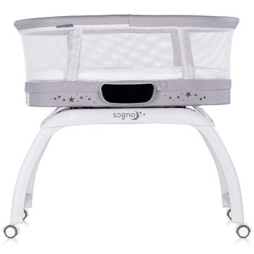 Patut pentru copii Chipolino Sogno 2 in 1 grey cu leganare si cantar integrat