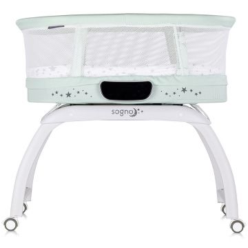 Patut pentru copii Chipolino Sogno 2 in 1 pastel green cu leganare si cantar integrat
