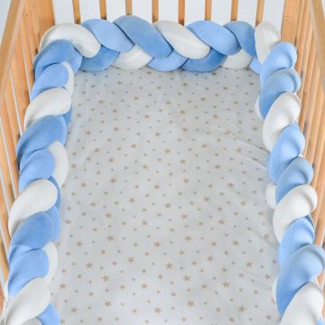 Aparatoare impletita pentru patut Cangaroo Braidy Bleu