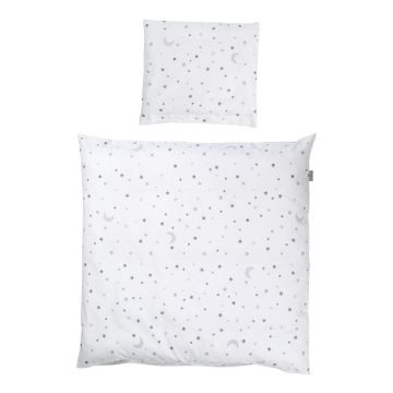 Lenjerie de pat pentru copii albă din bumbac pentru pătuț 80x80 cm Sternenzauber – Roba