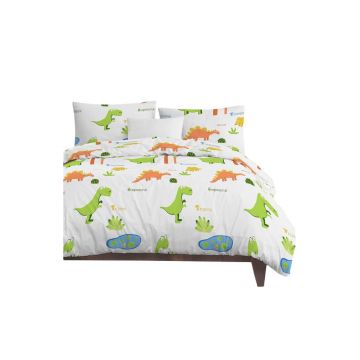 Lenjerie de pat pentru copii albă pentru pat de o persoană 140x200 cm Dinolar – Mijolnir