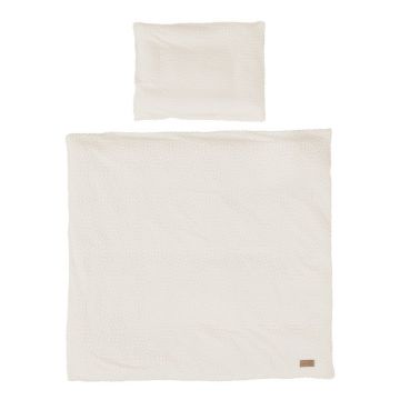Lenjerie de pat pentru copii crem pentru pătuț 80x80 cm Seashells – Roba