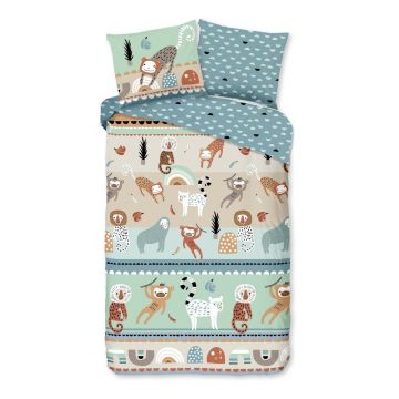 Lenjerie de pat pentru copii din bumbac pentru pat de o persoană/extinsă 140x220 cm Play – Good Morning