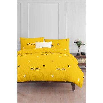Lenjerie de pat pentru copii galbenă pentru pat de o persoană 140x200 cm Dide – Mijolnir