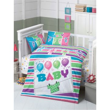 Lenjerie de pat pentru copii, L'essentiel Maison, Baby, Alb / Liliac / Verde / Albastru / Roz Lenjerie de pat pentru copii, L'essentiel Maison, Baby, Alb / Liliac / Verde / Albastru / Roz