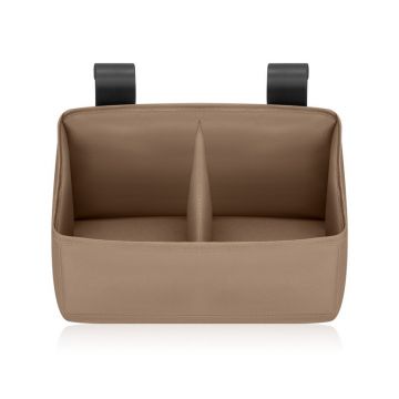 Organizator multifunctional, Lionelo, Sidepocket S, 26x12x15 cm, 2 compartimente, Universal, Constructie ranforsata, Bej