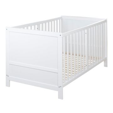 Pătuț alb cu înălțime reglabilă 70x140 cm Easy Sleep – Roba