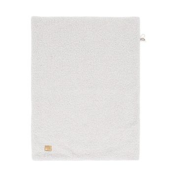 Pătură albă pentru copii cu miel 100x77 cm - Meowbaby Pătură albă pentru copii cu miel 100x77 cm - Meowbaby