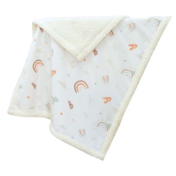 Pătură pentru copii albă din bumbac ranforcé 75x100 cm Abc – Mijolnir Pătură pentru copii albă din bumbac ranforcé 75x100 cm Abc – Mijolnir