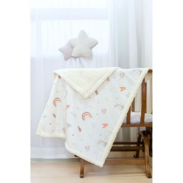 Pătură pentru copii albă din bumbac ranforcé 75x100 cm Abc – Mijolnir