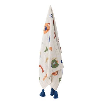Pătură pentru copii crem din bumbac reciclat 130x160 cm Sylvie – Bloomingville Mini
