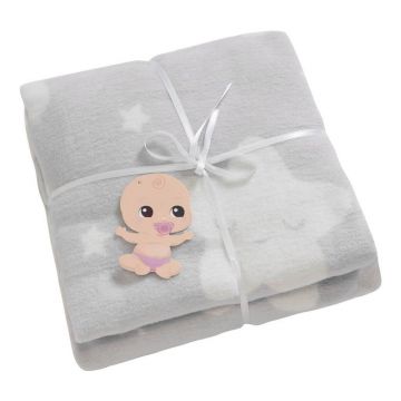 Pătură pentru copii gri deschis din polar/fleece 100x120 cm Star – Mijolnir