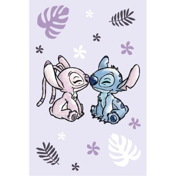Pătură pentru copii mov din polar/fleece 100x150 cm Lilo a Stitch 