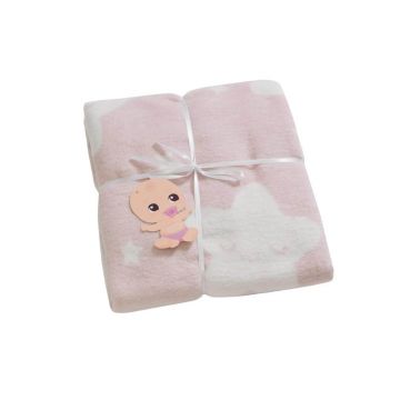 Pătură pentru copii roz-deschis din polar/fleece 100x120 cm Star – Mijolnir