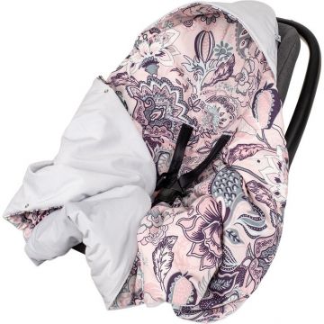 Paturica de infasat pentru scaun auto Velvet Infantilo IF19109 Boho RozGri