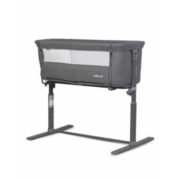 Patut Co-Sleeper 2 in 1 pentru copii Colibro Nap Bassinet, cu saltea inclusa, inaltime reglabila pe 9 nivele si unghi de inclinare de 30 de grade, dimensiuni 90 x 58 cm, Onyx