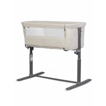 Patut Co-Sleeper 2 in 1 pentru copii Colibro Nap Bassinet, cu saltea inclusa, inaltime reglabila pe 9 nivele si unghi de inclinare de 30 de grade, dimensiuni 90 x 58 cm, Taupe