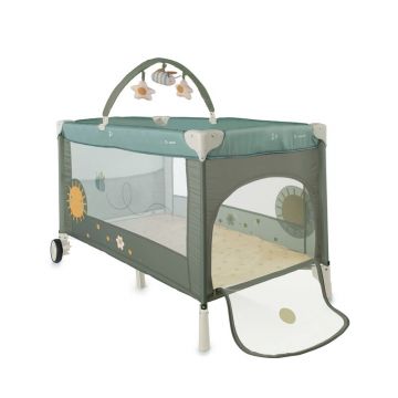 Patut pliabil Jane One Level Botanic cu roti, arcada cu jucarii, geanta de transport, un nivel