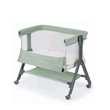Patut Sempreconte Air Beige, co-sleeper 2 in 1 cu laterala culisanta, setare unghiulara, roti, geanta voiaj, reglabil in 8 pozitii pe inaltime