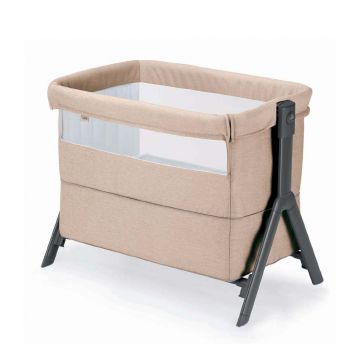 Patut Sempreconte Joy Bej, co-sleeper si tarc 2 in 1 cu laterala culisanta, setare unghiulara, roti, geanta voiaj, reglabil in 8 pozitii pe inaltime, 0-15 kg
