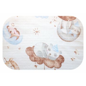 Scutec din muselina pentru copii, Ega Kids, dimensiune 70 x 80 cm, Tetra model Sleeping Animals