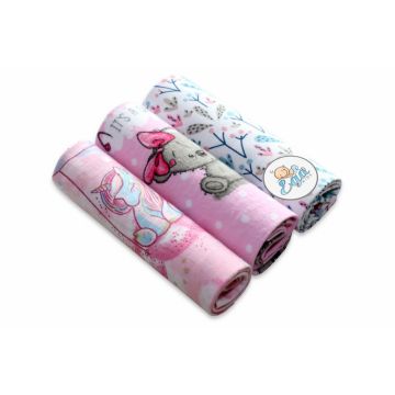 Set 3 scutece mix finet si muselina model Pink