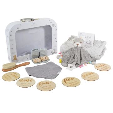 Set cadou pentru bebelusi Cangaroo 6 in 1 Bearli Gri
