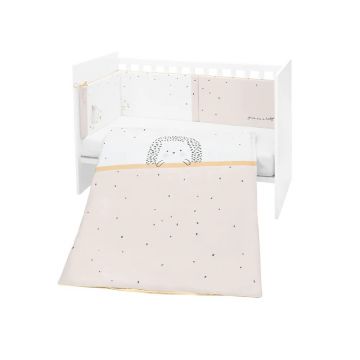 Set lenjerie de pat 2 piese Kikka Boo EU Style 70 x 140 cm Hedge Hugs