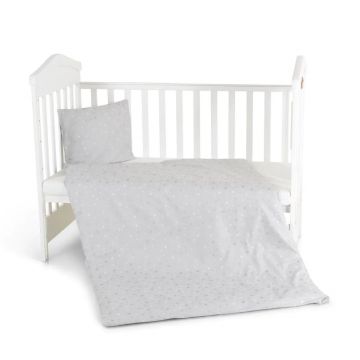 Set lenjerie de pat Moni Hugzz 60 x 120 cm 3 piese stelute gri