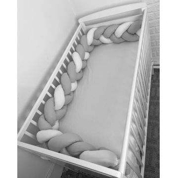 Aparatoare impletita in 3 din bumbac, lungime 240 cm Gri Pal