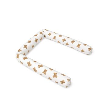 Aparatoare pentru patut Qmini, tip rulou, cu husa detasabila, lungime 180 cm, din bumbac, Teddy Toys