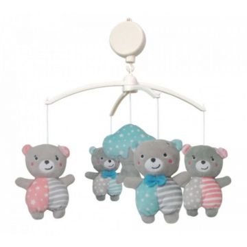 Carusel muzical Baby Mix ursoaice gri