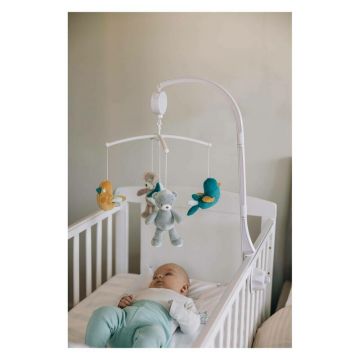 Carusel muzical pentru patut Free2Play cu 5 jucarii din plus Max the Bear