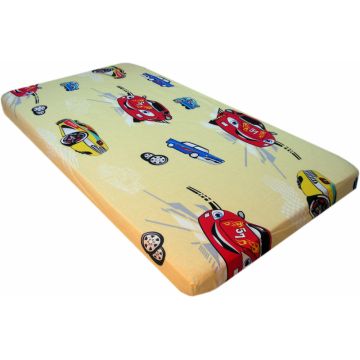 Lenjerie patut cu 4 piese Masinute crem