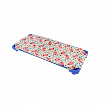 Lenjerie patut gradinita 3 piese patut stivuibil din bumbac model buburuze