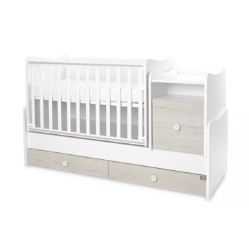 Mobilier multifunctional Lorelli Trend Plus Trio White Light Oak, transformabil, 167x72 x105 cm