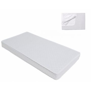 Pachet Saltea cu husa detasabila din microfibra Nichiduta Cocos Comfort + 120x60x12 cm + Protectie impermeabila Nichiduta
