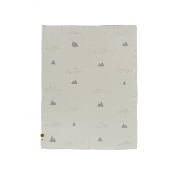 Patura Fine Knitted din bumbac organic 80x100 cm Ice Mountain