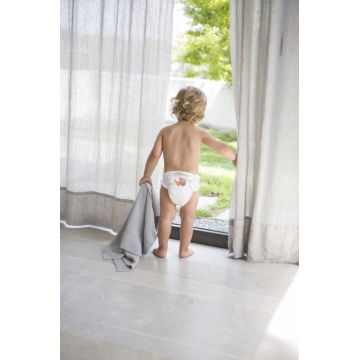 Paturica tricotata din bumbac organic 70x90 cm rose