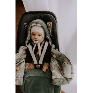 Paturica universala pentru scoica auto bumbaccatifea Boho Green Sleepee 3 tog