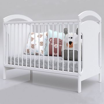 Patut copii din lemn Anita 120x60 cm alb